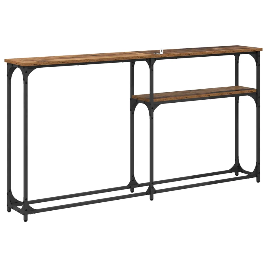 TableConsole Bois ancien 145x22.5x75cm Bois d'ingénierie - 7