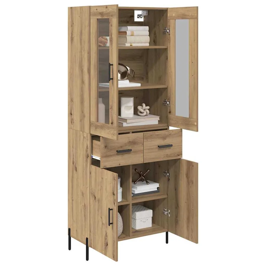 Haut Armoire Chêne artisanal 69,5 x 34 x 180 cm - 3