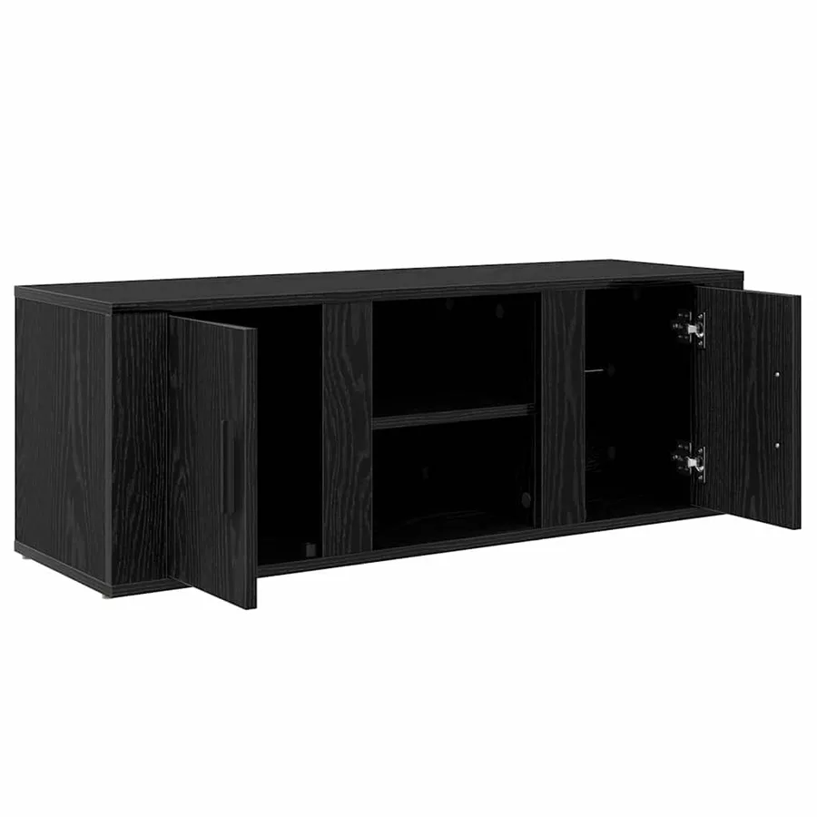 Meuble TV Chêne noir 100 x 31,5 x 35 cm Bois d'ingénierie - 5