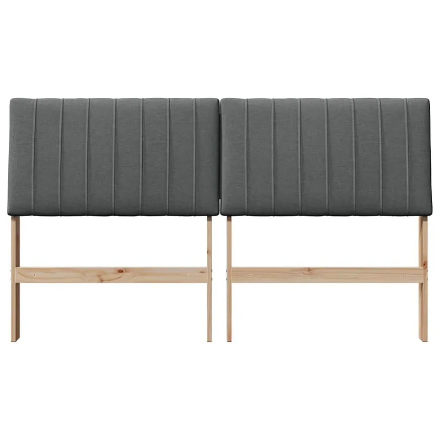 Tête de lit capitonnée Gris foncé 160 cm Pin massif - 4