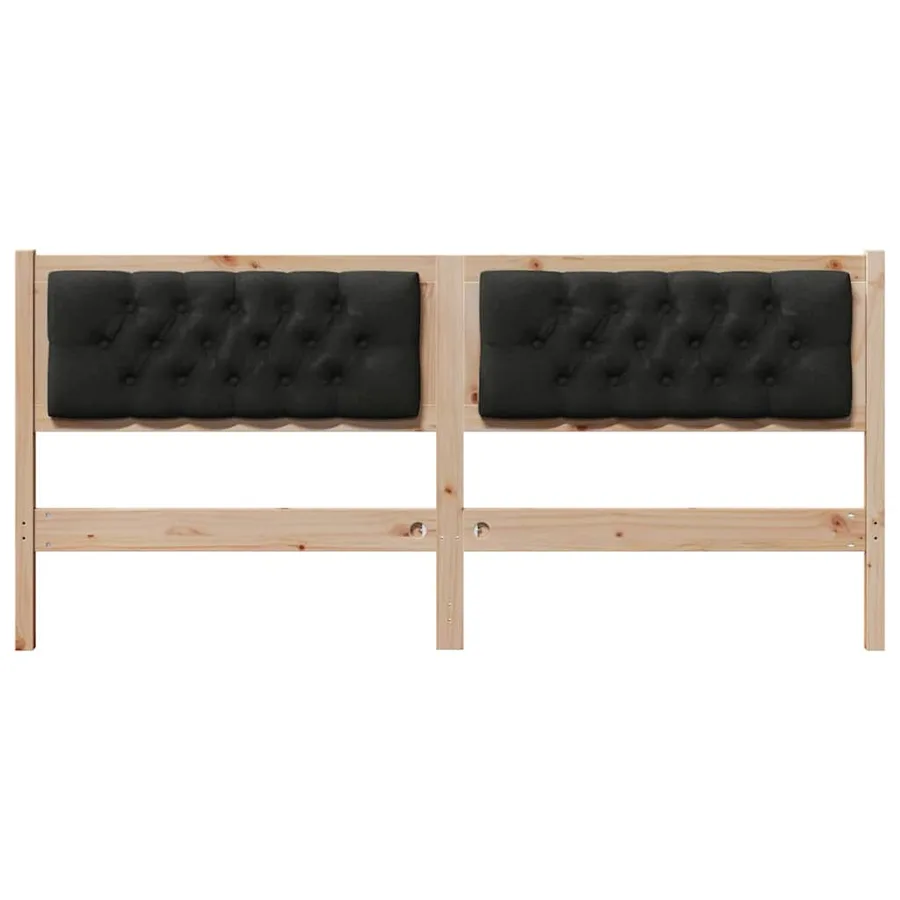 Tête de lit Autre Marron et noir 160 cm Bois massif en pin - 4