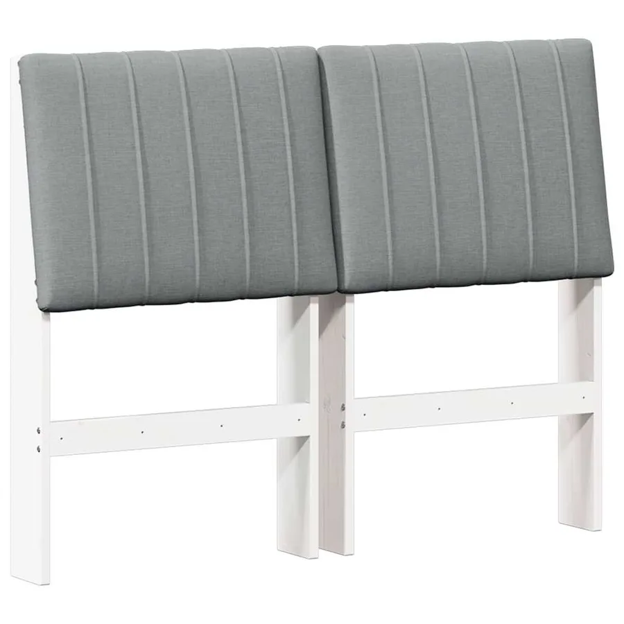 Tête de lit capitonnée Gris clair 120 cm Pin massif - 2