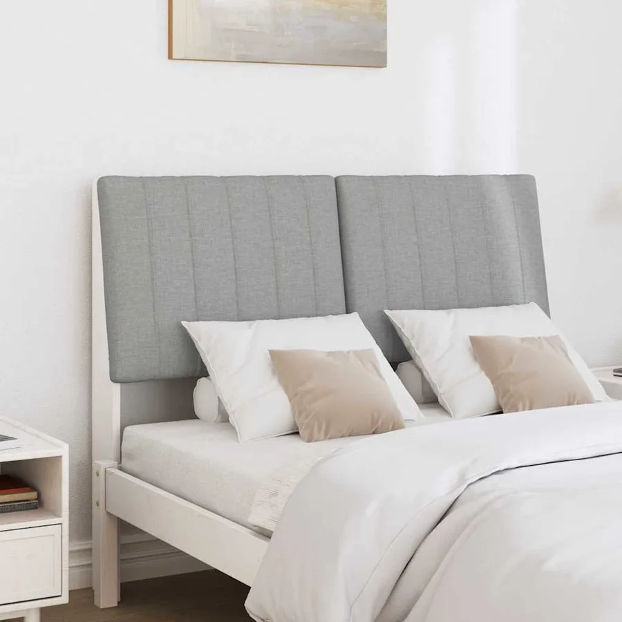 Tête de lit capitonnée Gris clair 120 cm Pin massif - 3