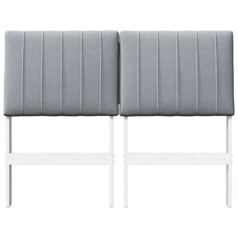 Tête de lit capitonnée Gris clair 120 cm Pin massif - 4