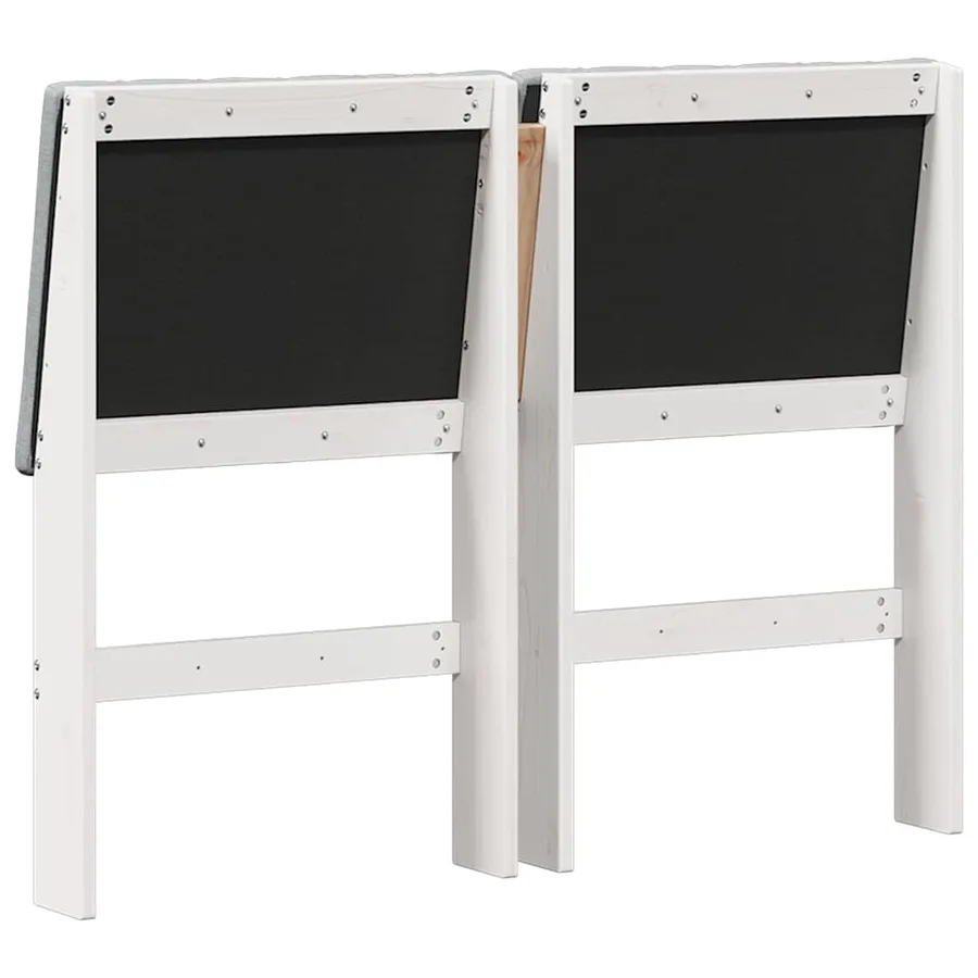 Tête de lit capitonnée Gris clair 120 cm Pin massif - 6