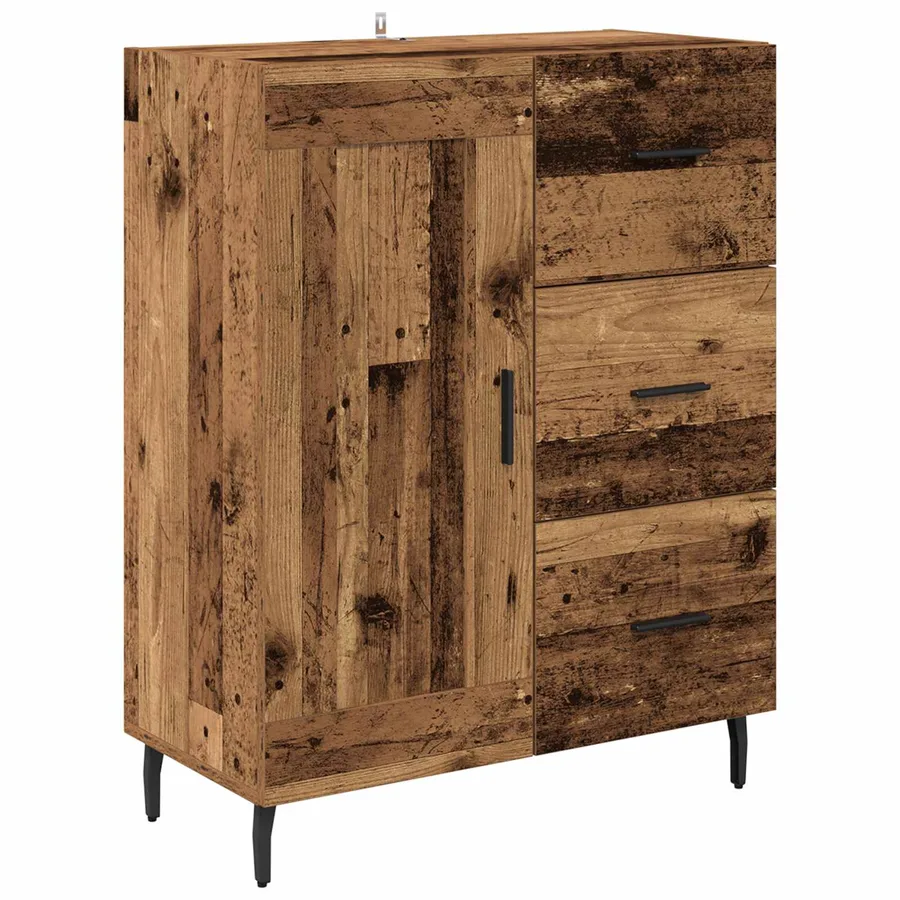Buffet Bois Ancien 69,5 x 34 x 90 cm Bois d'ingénierie et fer - 2