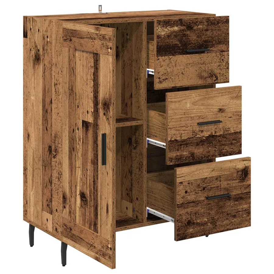 Buffet Bois Ancien 69,5 x 34 x 90 cm Bois d'ingénierie et fer - 5
