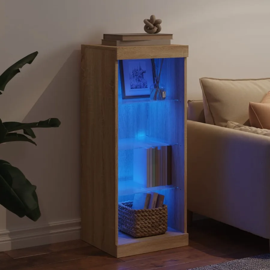 Buffet avec lumières LED chêne sonoma 41x37x100 cm - 3