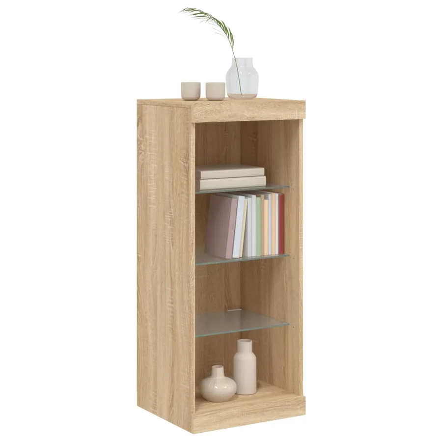 Buffet avec lumières LED chêne sonoma 41x37x100 cm - 4