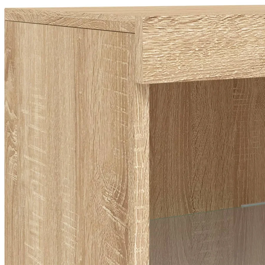 Buffet avec lumières LED chêne sonoma 41x37x100 cm - 9