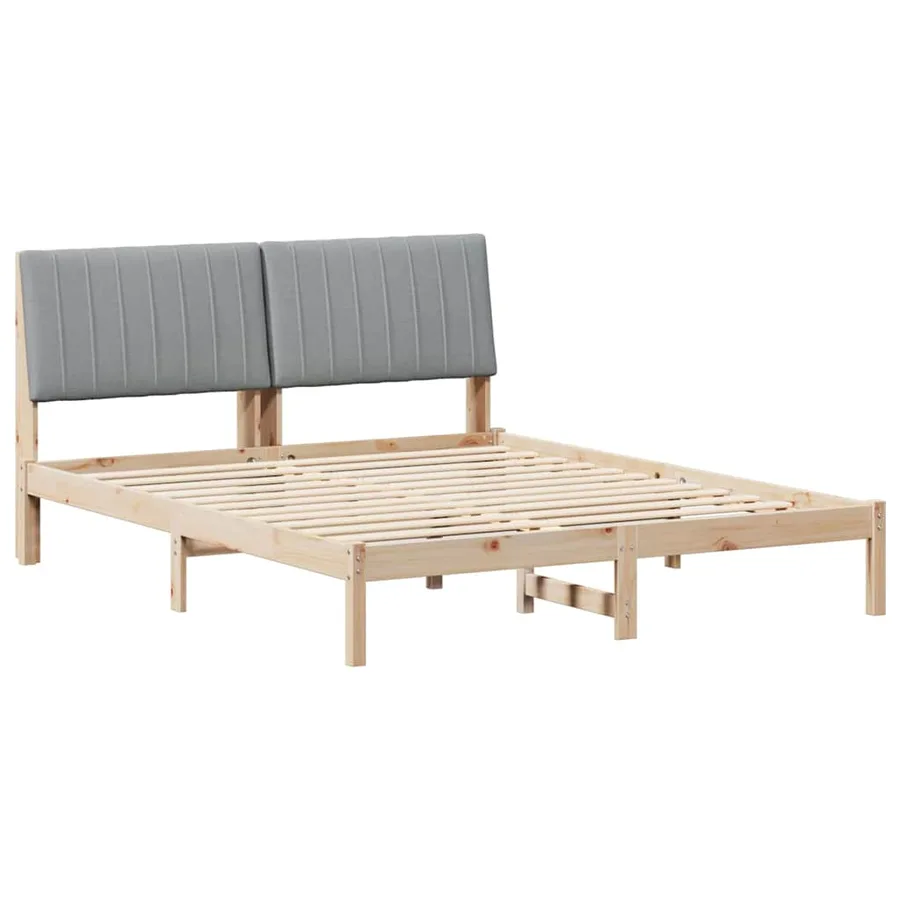 Cadre de lit avec tête de lit Marron 150 x 200 cm Pin massif - 2
