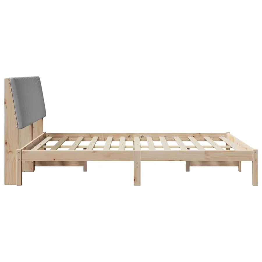 Cadre de lit avec tête de lit Marron 150 x 200 cm Pin massif - 6