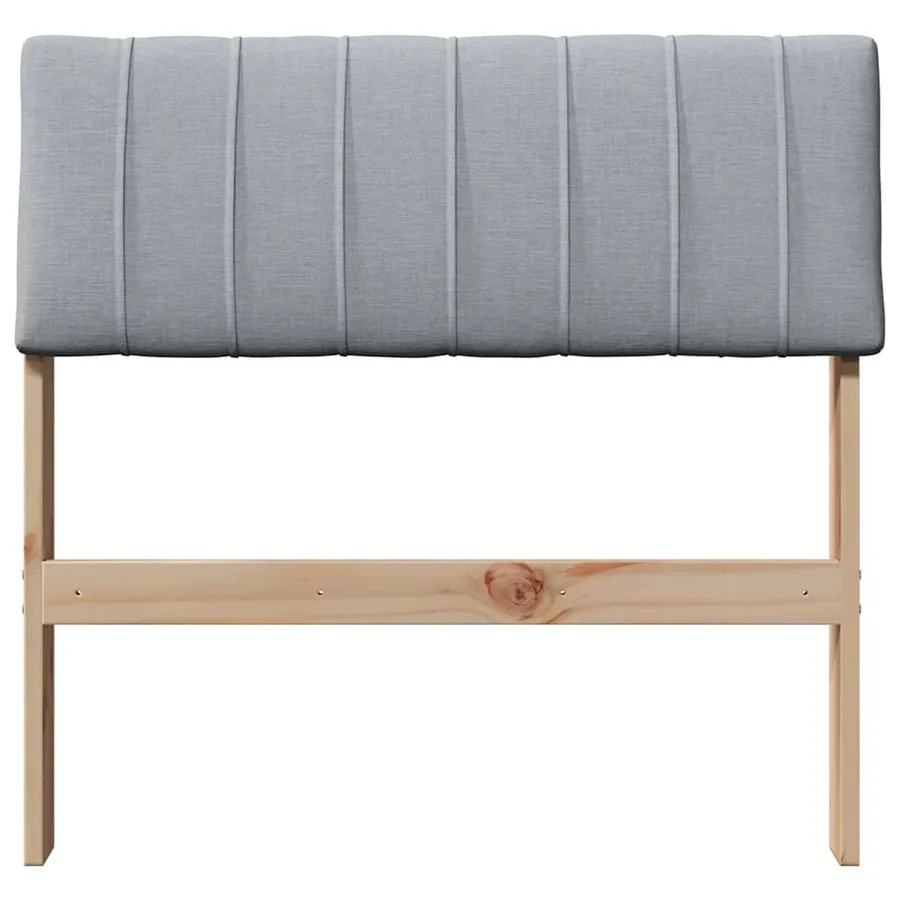 Tête de lit capitonnée Gris clair 80 cm Pin massif - 4