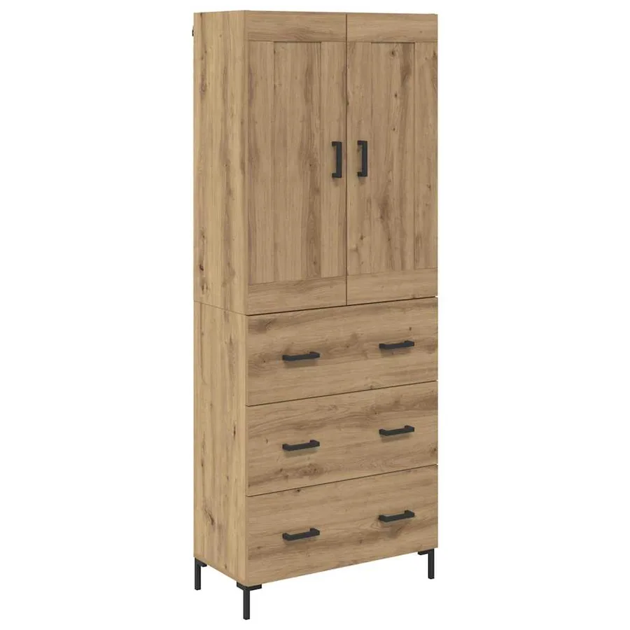 Haut Armoire 2 pcs Chêne artisanal 69,5 x 34 x 180 cm - 2