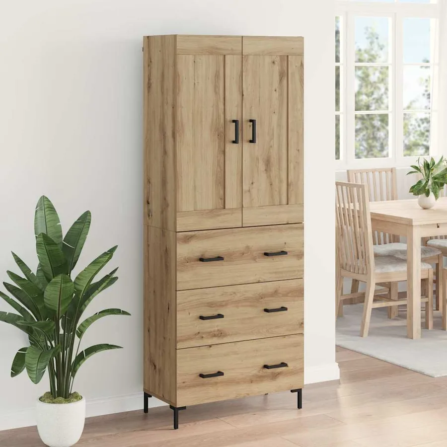 Haut Armoire 2 pcs Chêne artisanal 69,5 x 34 x 180 cm - 4