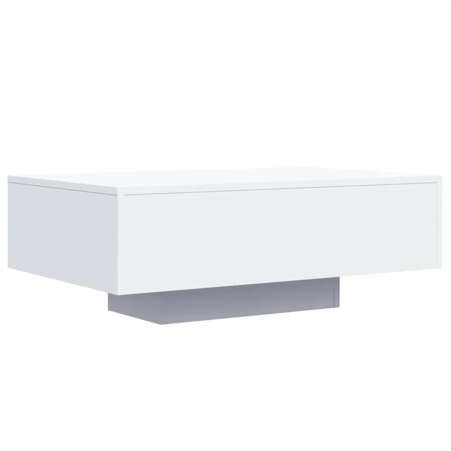 Table basse avec lumières LED blanc 85x55x31 cm - 3