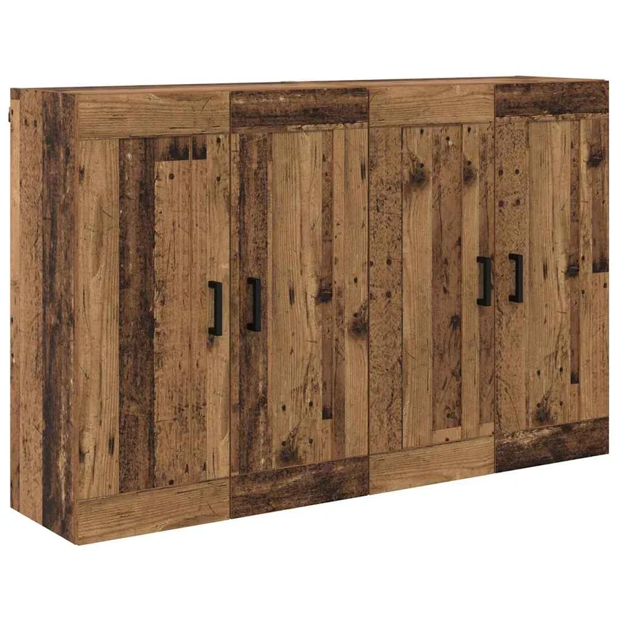 Meuble mural Montage mural 2 pcs Bois ancien 69,5 x 34 x 90 cm - 5