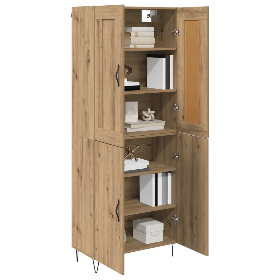 Haut Armoire Chêne artisanal 69,5 x 34 x 180 cm - 3