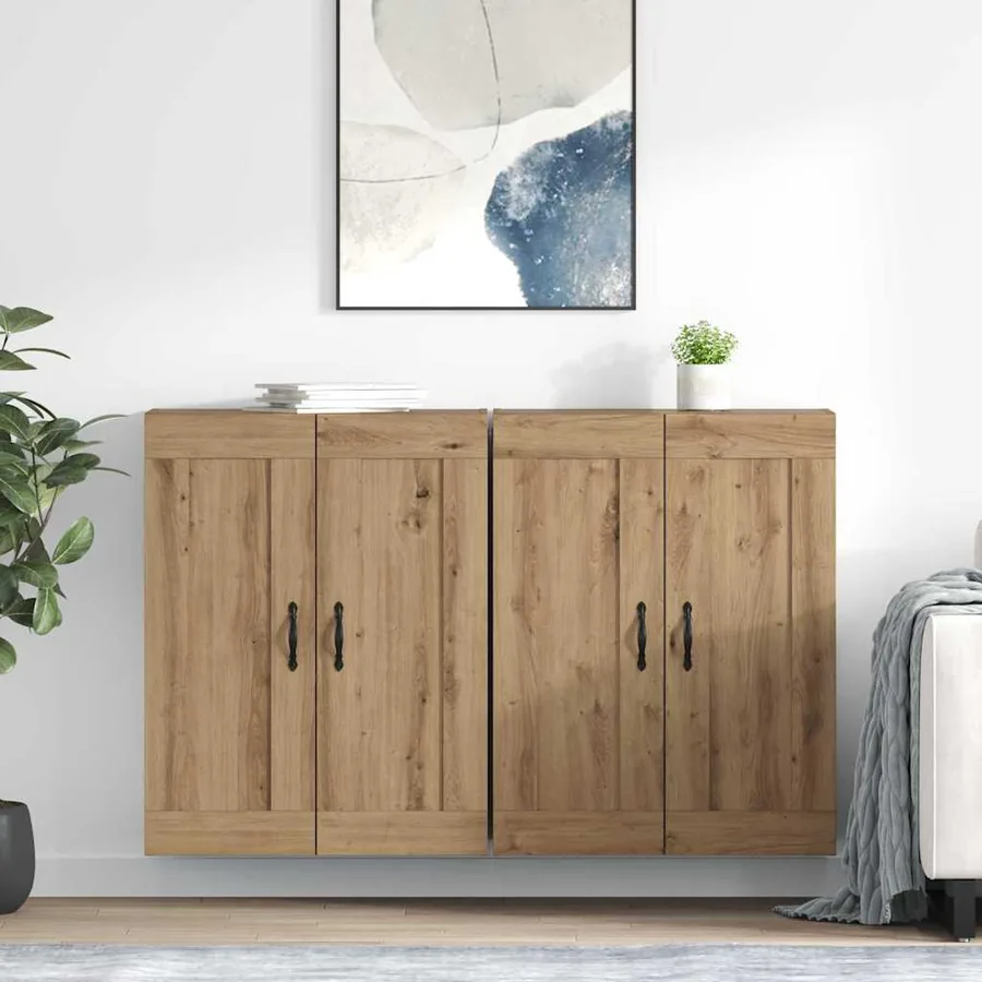 Meuble mural 2 pcs Chêne artisanal 69,5 x 34 x 90 cm