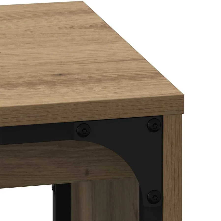 Table basse 3 pcs Chêne artisanal 60 x 35 x 56 cm - 10