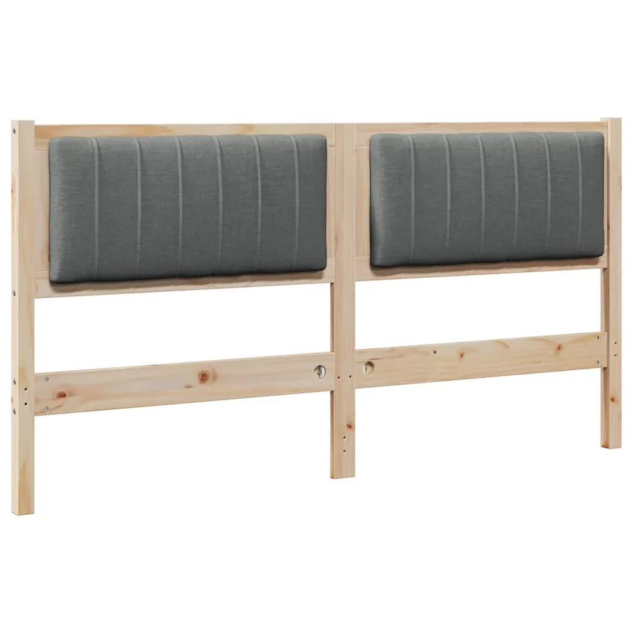 Tête de lit capitonnée Marron 160 cm Pin massif - 2