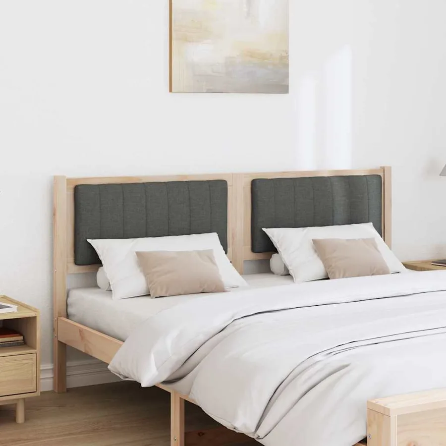 Tête de lit capitonnée Marron 160 cm Pin massif - 3
