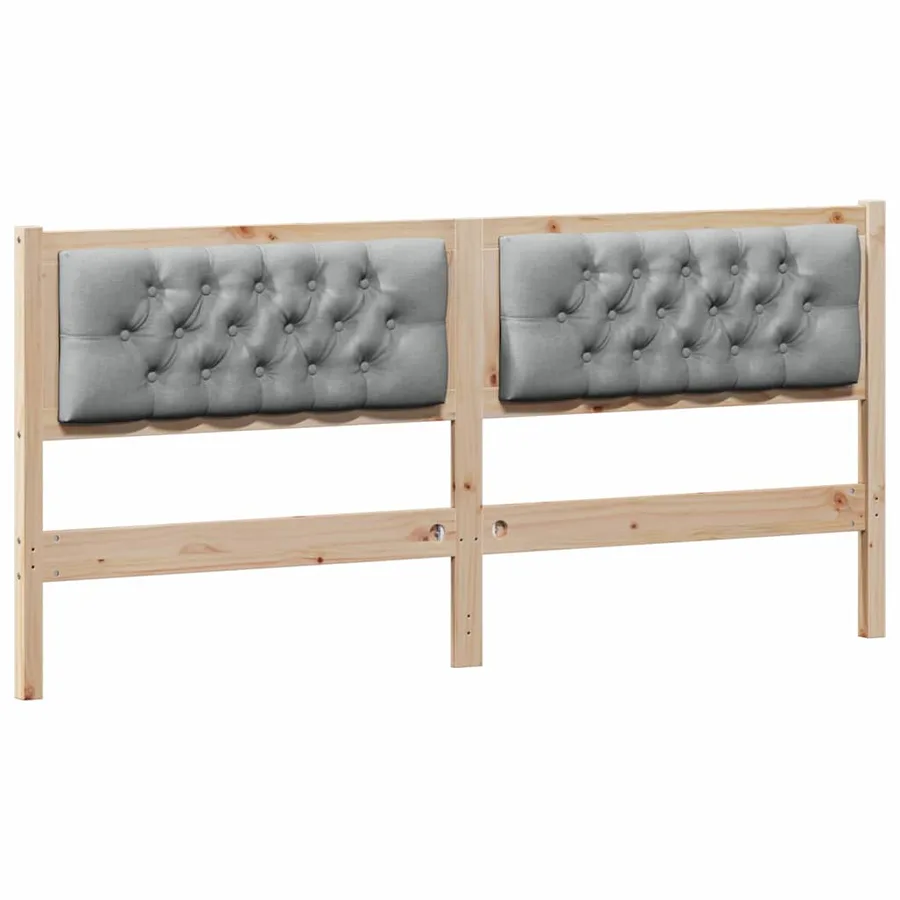 Tête de lit Marron et gris clair 180 cm Bois massif en pin - 2