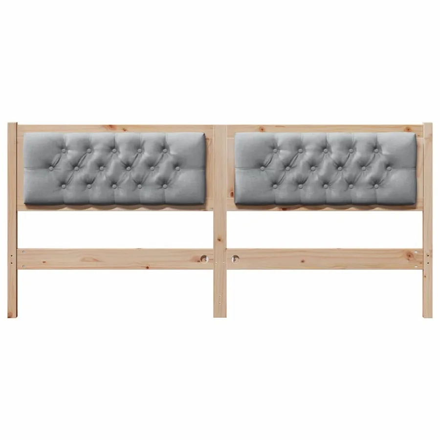 Tête de lit Marron et gris clair 180 cm Bois massif en pin - 4