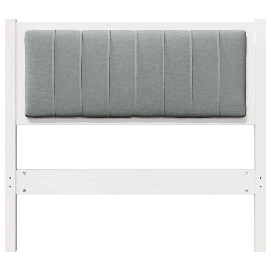 Tête de lit capitonnée avec tête de lit Blanc 90 cm Pin massif - 4