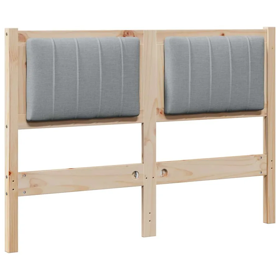 Tête de lit capitonnée Marron 120 cm Pin massif - 2