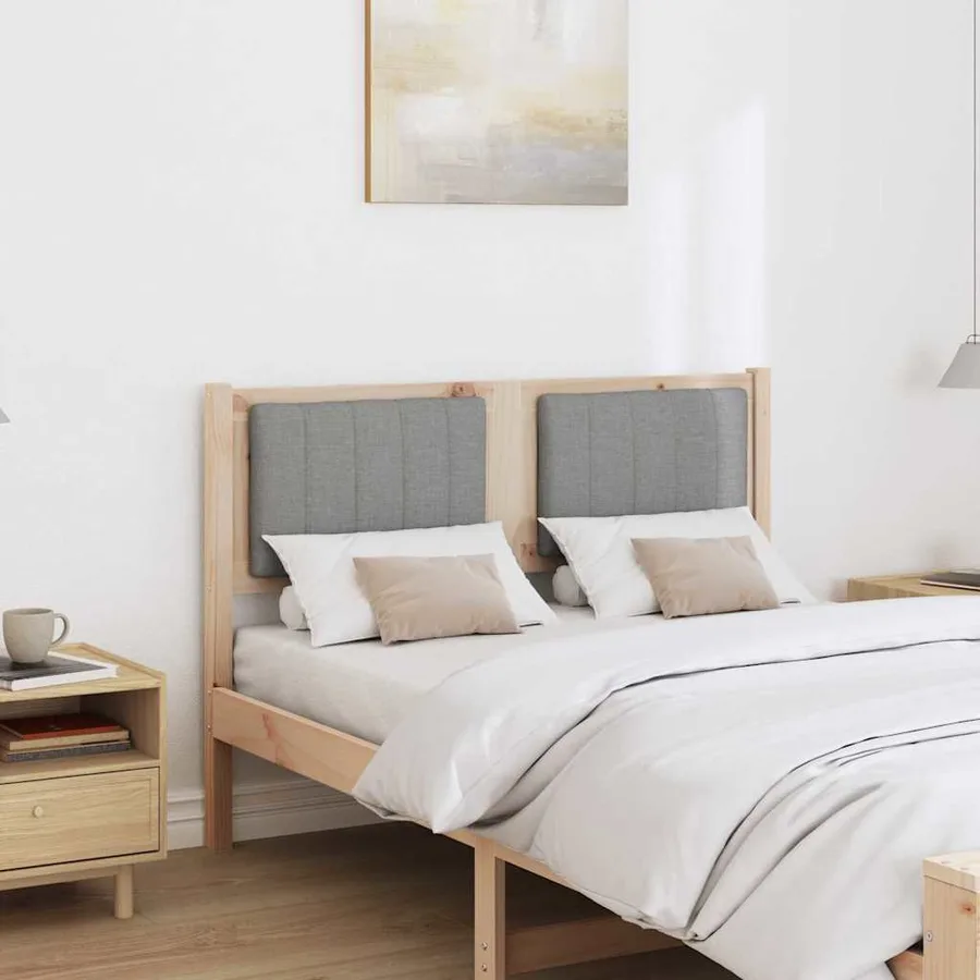 Tête de lit capitonnée Marron 120 cm Pin massif - 3