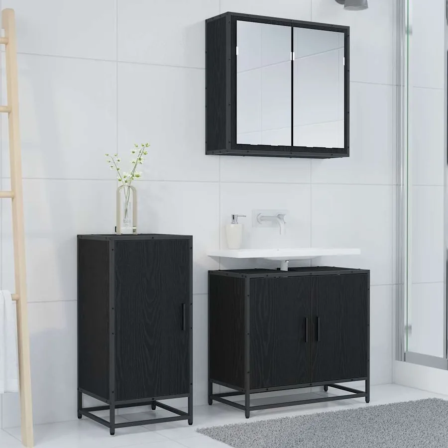 Buffet Chêne noir 35,5 x 35 x 76 cm - 4