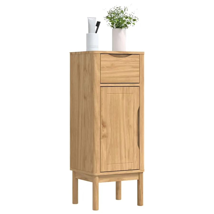Armoire de salle de bain FLORO Cire marron 35 x 30 x 90 cm - 3