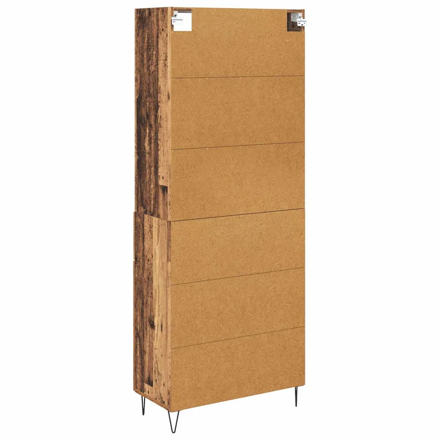 Haut Armoire avec tiroir 2 pcs Bois ancien Bois d'ingénierie - 8