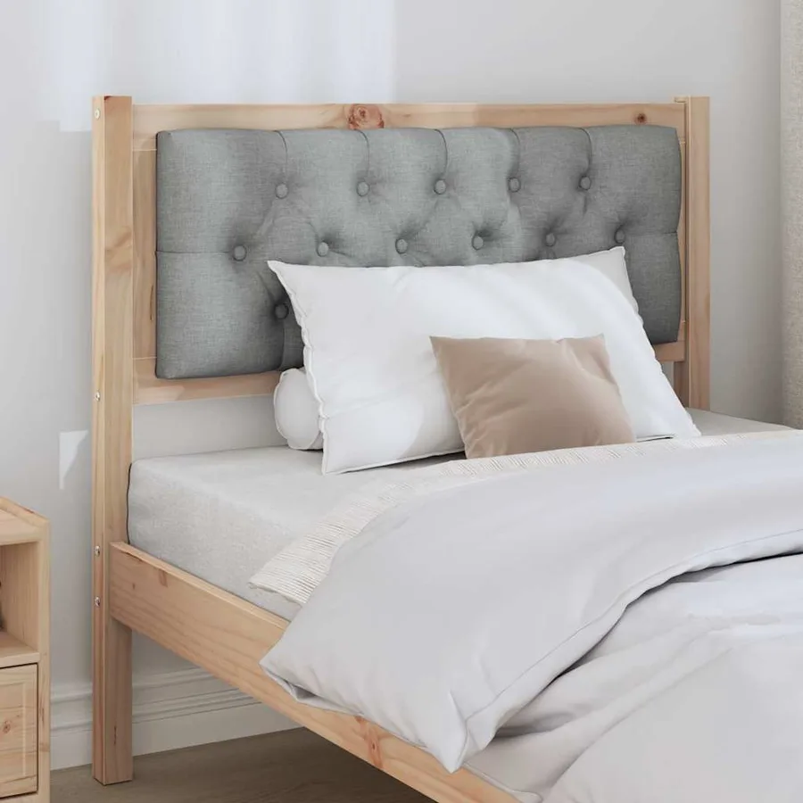 Tête de lit Autre Marron et gris clair 90 cm Bois massif en pin - 3