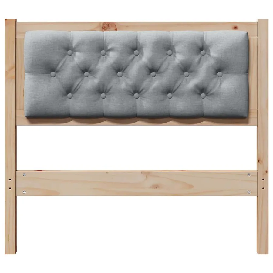 Tête de lit Autre Marron et gris clair 90 cm Bois massif en pin - 4