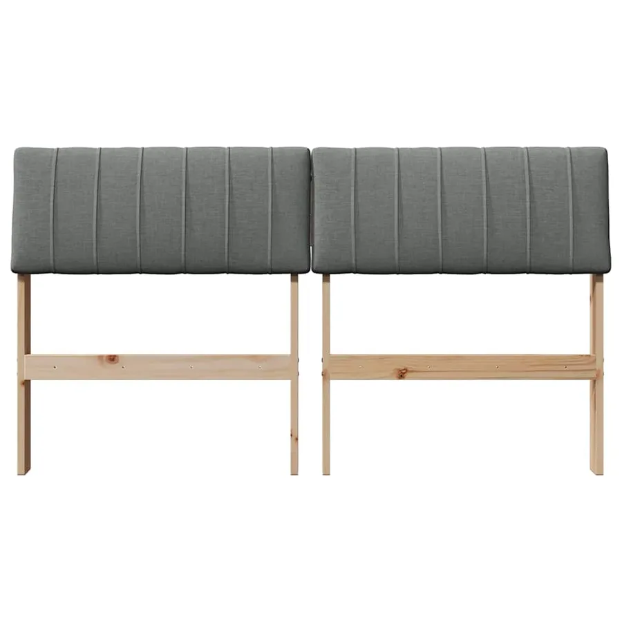 Tête de lit capitonnée Gris foncé 135 cm Pin massif - 4