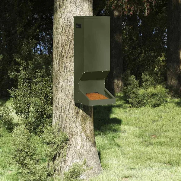 Nourrisseur pour cerfs Vert olive 28 x 30 x 80 cm