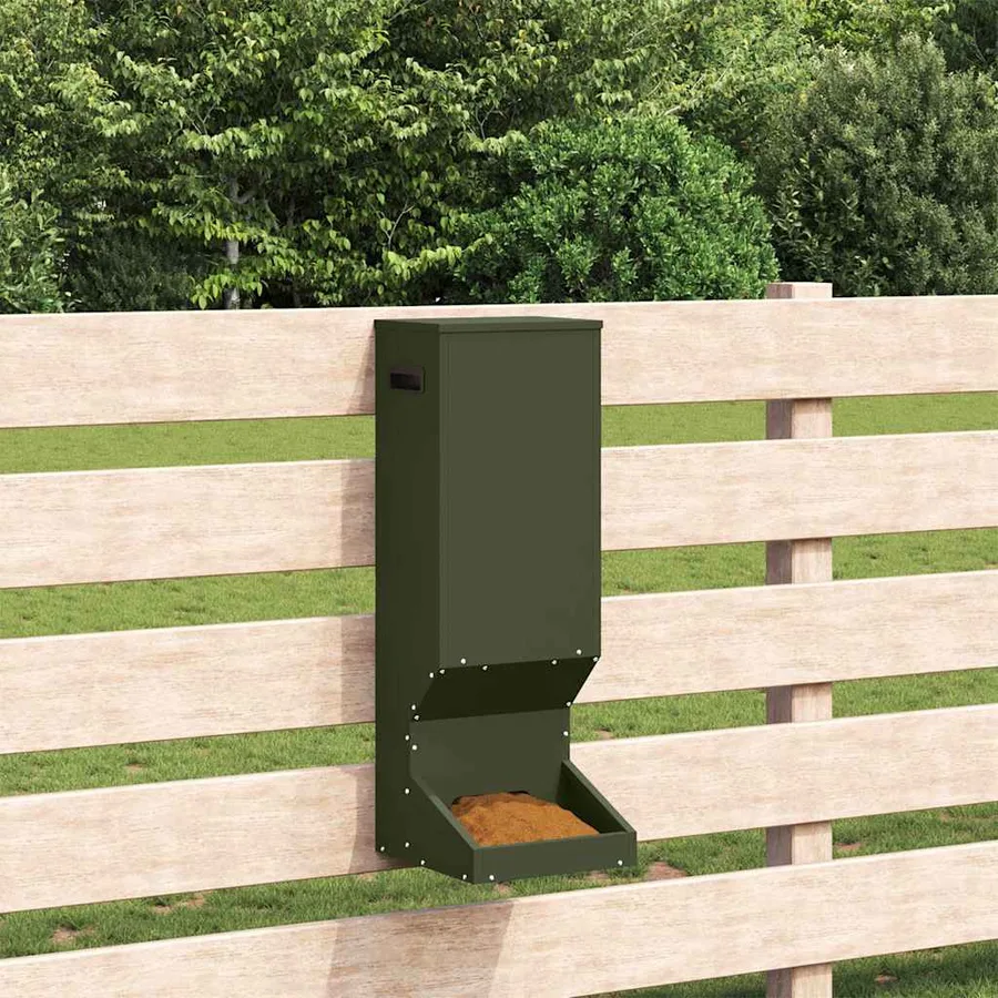 Nourrisseur pour cerfs Vert olive 28 x 30 x 80 cm - 4