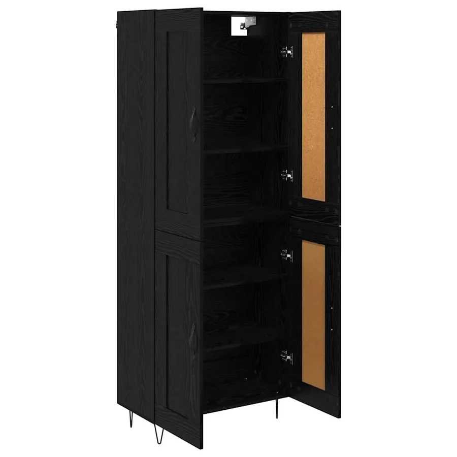 Haut Armoire Chêne noir 69,5 x 34 x 180 cm Bois d'ingénierie - 5