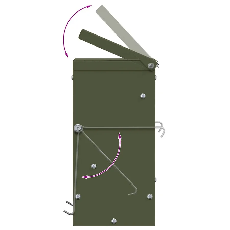 Distributeur pour lapins Vert olive 20 x 12,5 x 25 cm - 10