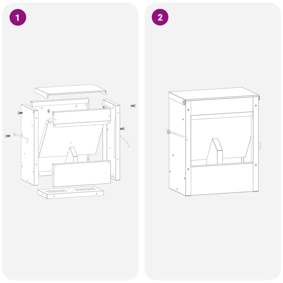 Distributeur pour lapins Vert olive 20 x 12,5 x 25 cm - 12