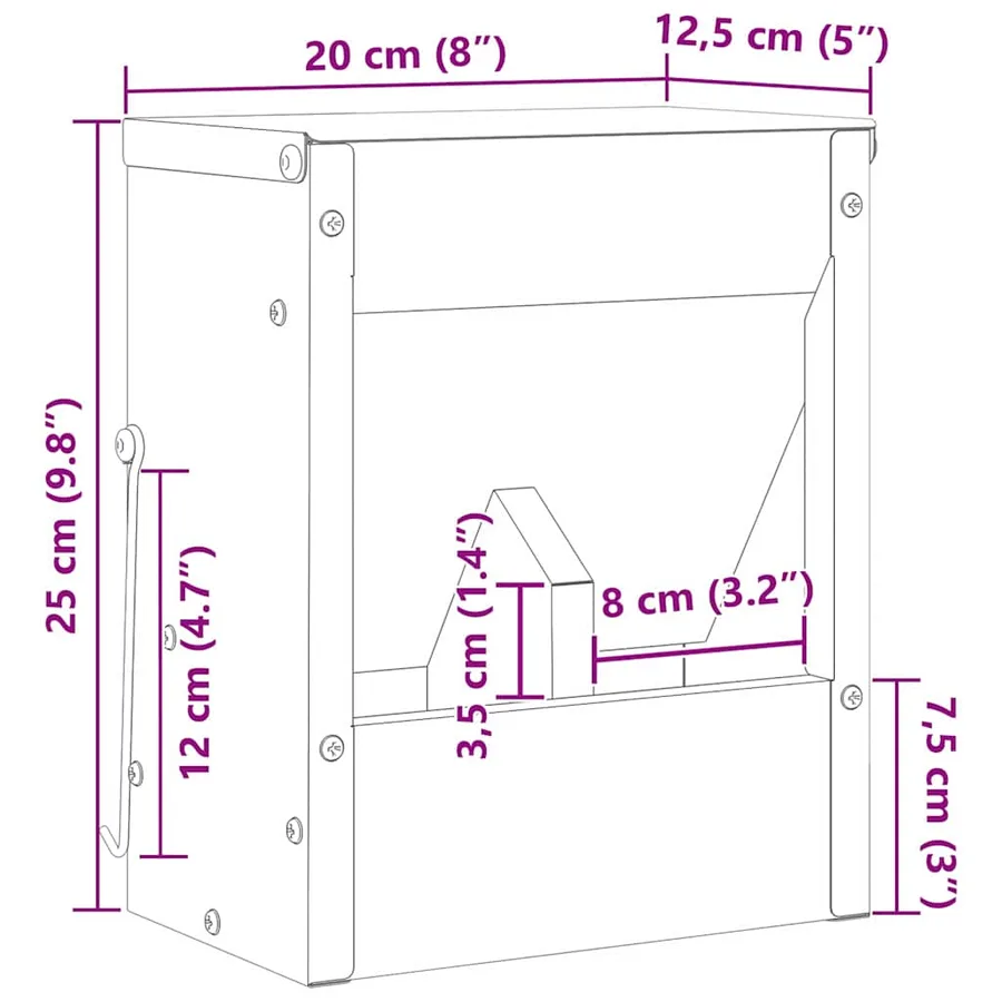 Distributeur pour lapins Vert olive 20 x 12,5 x 25 cm - 14