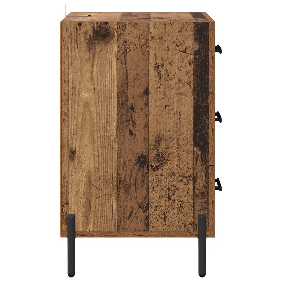 Cabinet de chevet Bois ancien 40 x 40 x 66 cm Bois d'ingénierie - 7