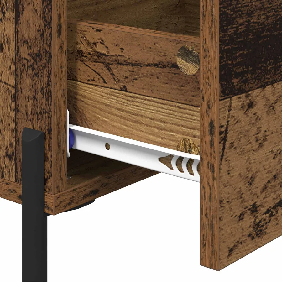 Cabinet de chevet Bois ancien 40 x 40 x 66 cm Bois d'ingénierie - 9