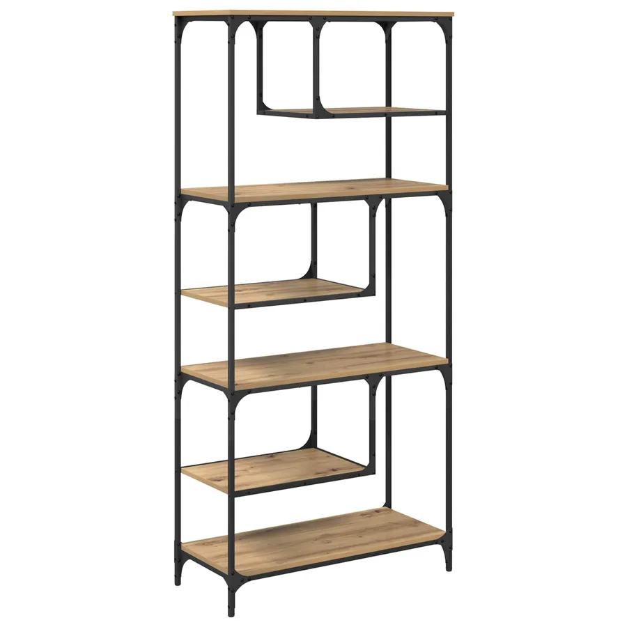 Bibliothèque 6 niveaux 81 x 36 x 176 cm Bois d'ingénierie - 7