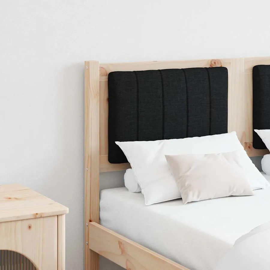 Tête de lit capitonnée Marron 120 cm Pin massif