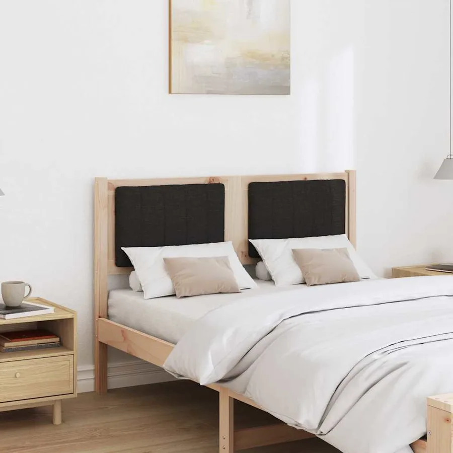 Tête de lit capitonnée Marron 120 cm Pin massif - 3