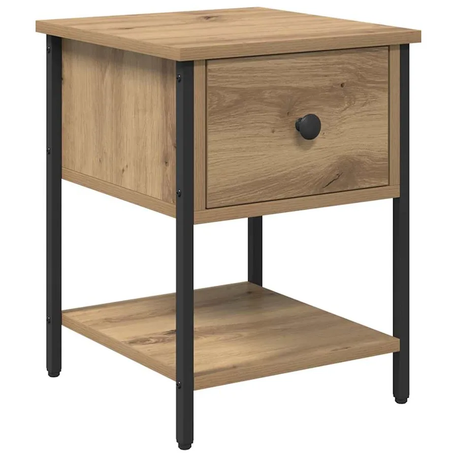 Table de chevet Chêne artisanal 34 x 35,5 x 45 cm - 2