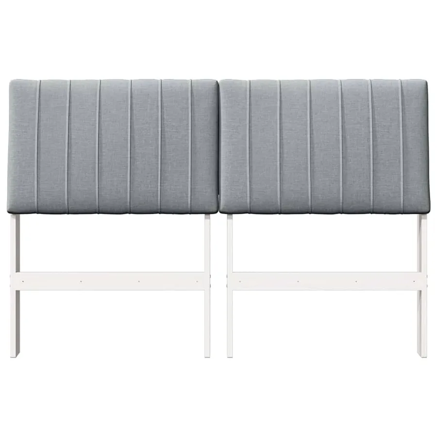 Tête de lit capitonnée Gris clair 140 cm Pin massif - 4